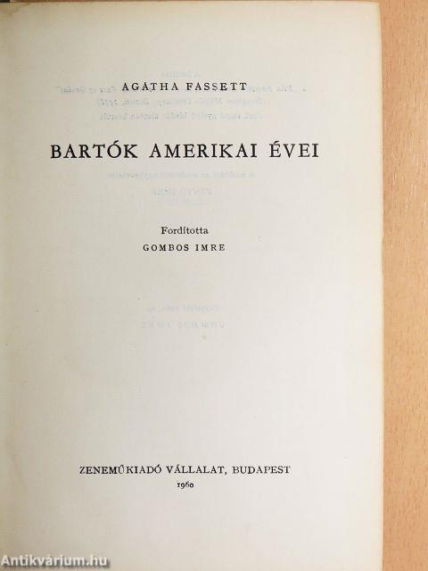 Bartók amerikai évei