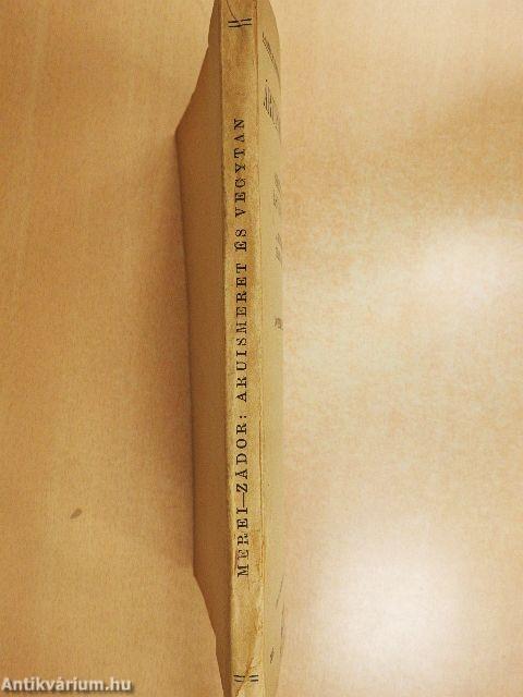 Áruismeret és vegytan I.