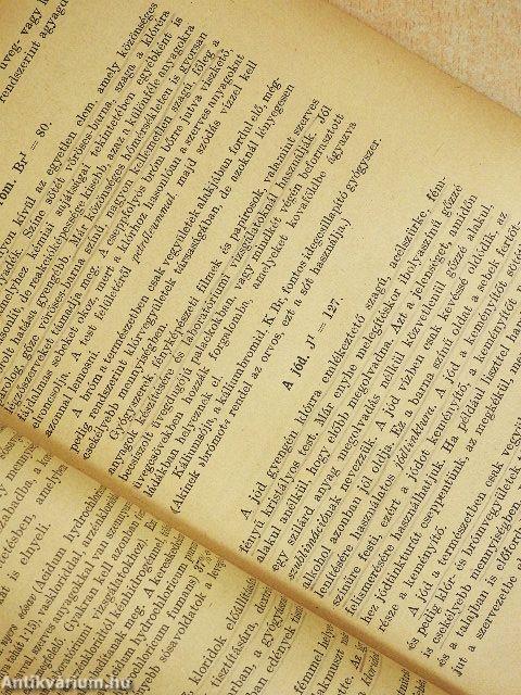 Áruismeret és vegytan I.