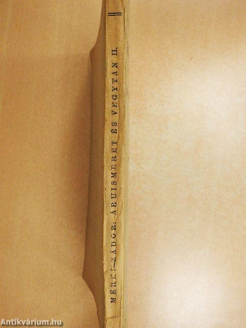 Áruismeret és vegytan II.