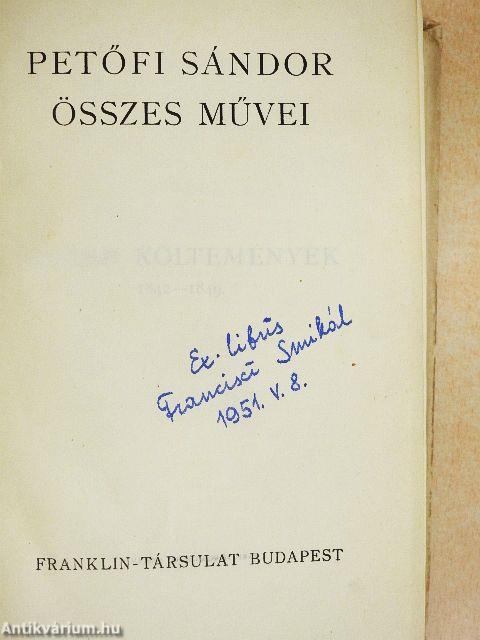 Petőfi Sándor összes költői művei