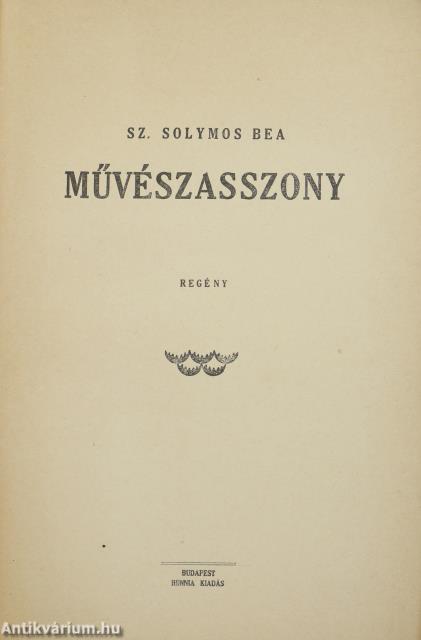 Művészasszony (dedikált példány)