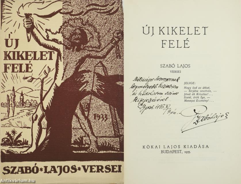 Új kikelet felé (dedikált példány)
