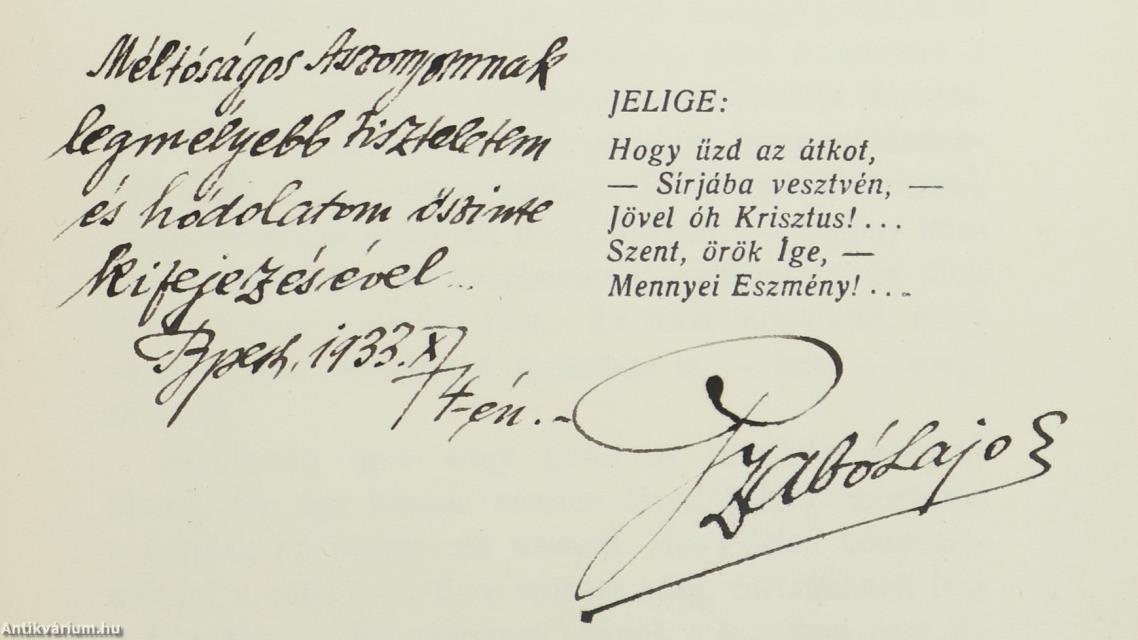 Új kikelet felé (dedikált példány)
