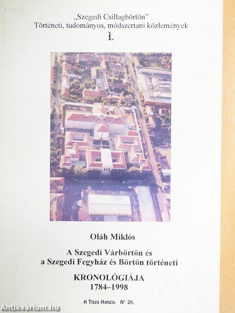 A Szegedi Várbörtön és a Szegedi Fegyház és Börtön történeti kronológiája
