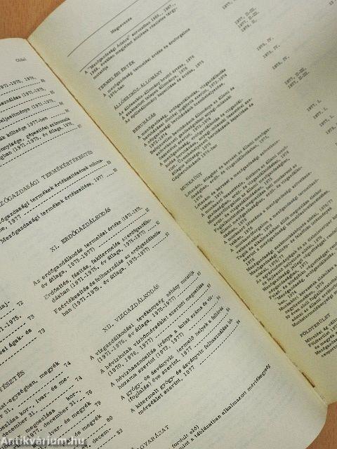 Mezőgazdasági adatok 1978/1.