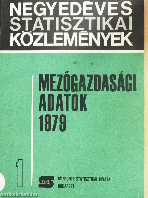 Mezőgazdasági adatok 1979/1.