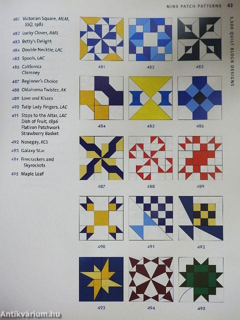 5,500 Quilt Block Designs