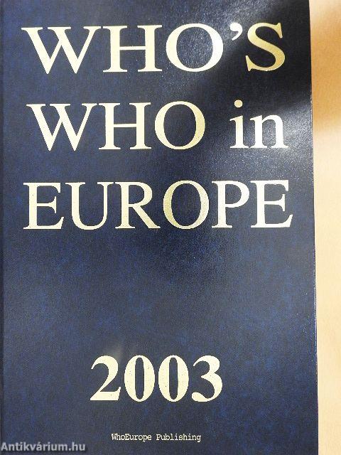 Who's Who in Europe 2003