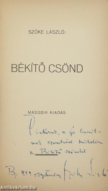 Békítő csönd (dedikált példány)