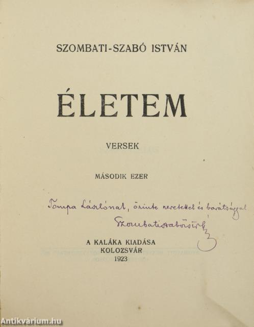 Életem (dedikált példány)