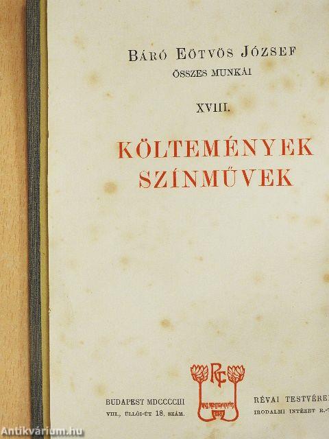 Költemények/Színművek