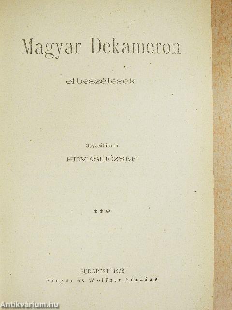 Magyar Dekameron III. (töredék)