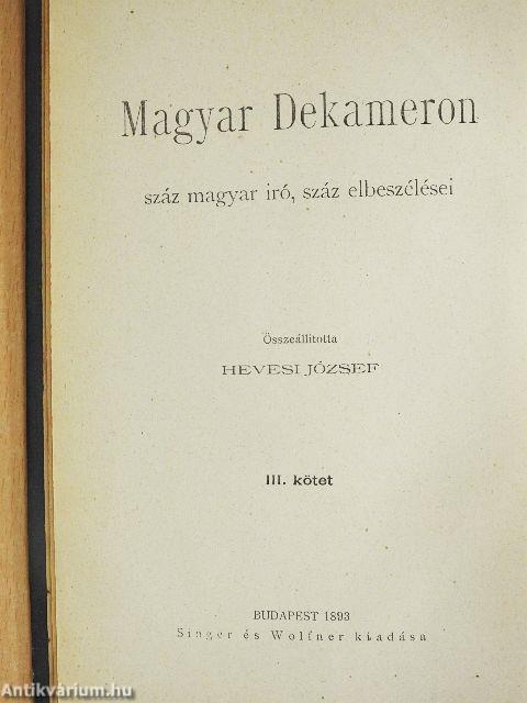 Magyar Dekameron III. (töredék)