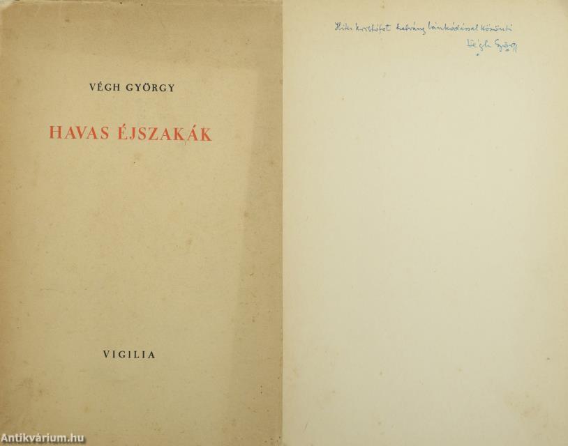 Havas éjszakák (dedikált példány)