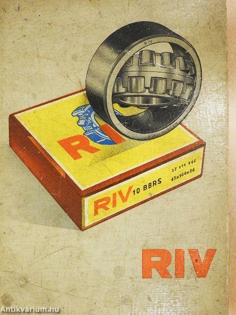 514 számú katalógus-árjegyzék RIV gördülőcsapágyakról 