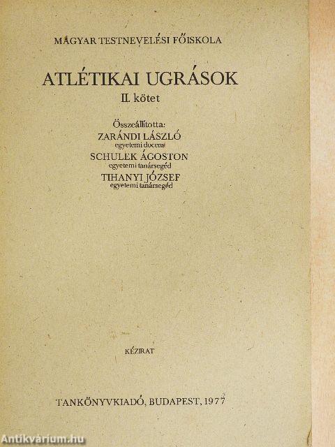 Atlétikai ugrások II.
