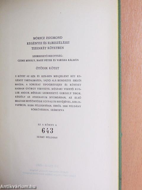 Móricz Zsigmond regényei és elbeszélései 1-12.