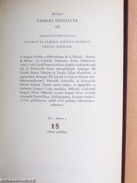 Emberi színjáték I-X.