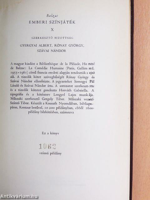 Emberi színjáték I-X.