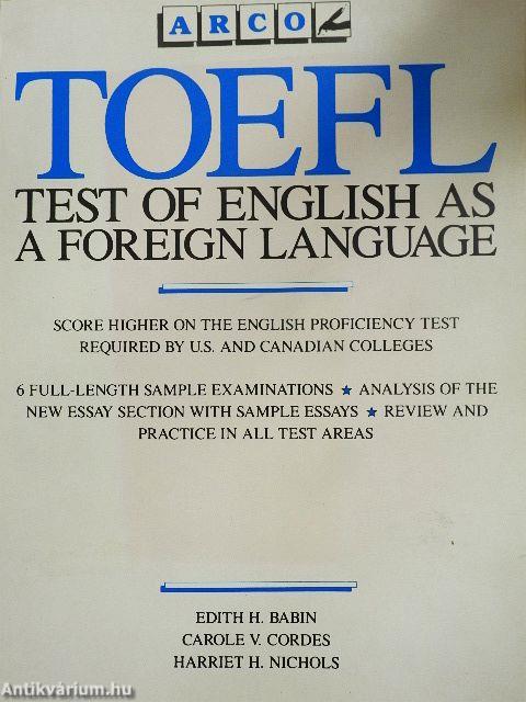 Toefl test of English as a Foreign Language