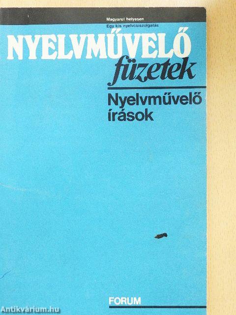 Nyelvművelő írások