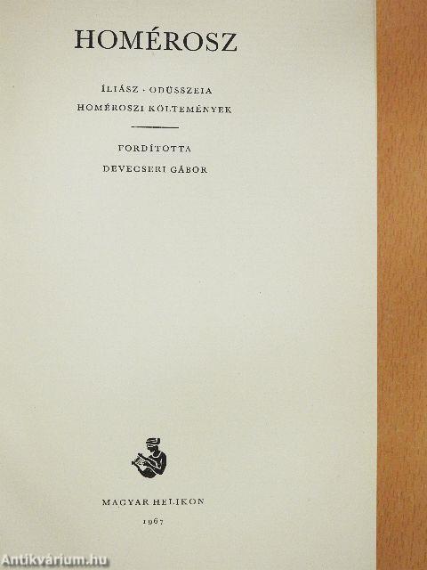 Íliász/Odüsszeia/Homéroszi költemények