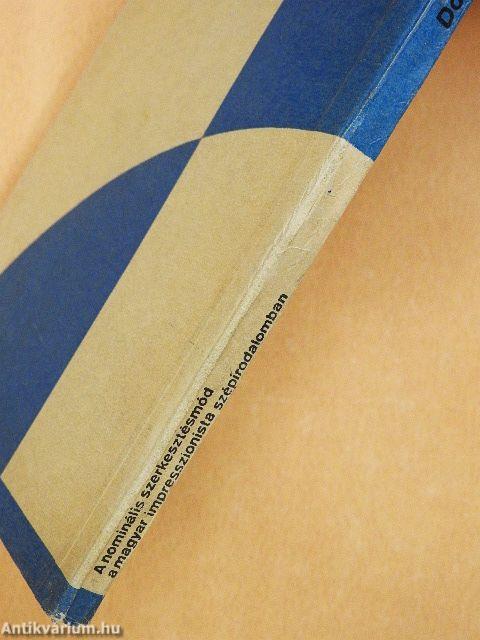 A nominális szerkesztésmód a magyar impresszionista szépirodalomban