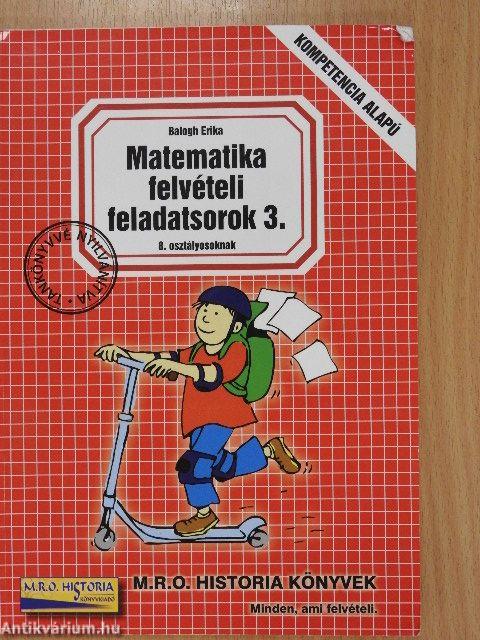 Matematika felvételi feladatsorok 3.