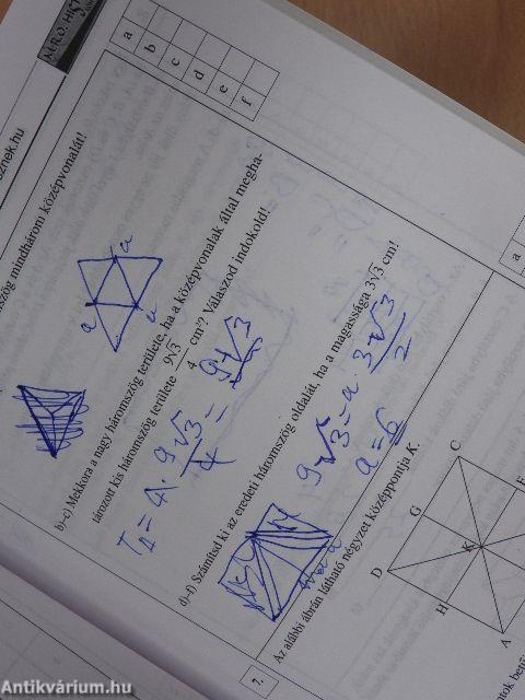 Matematika felvételi feladatsorok 3.
