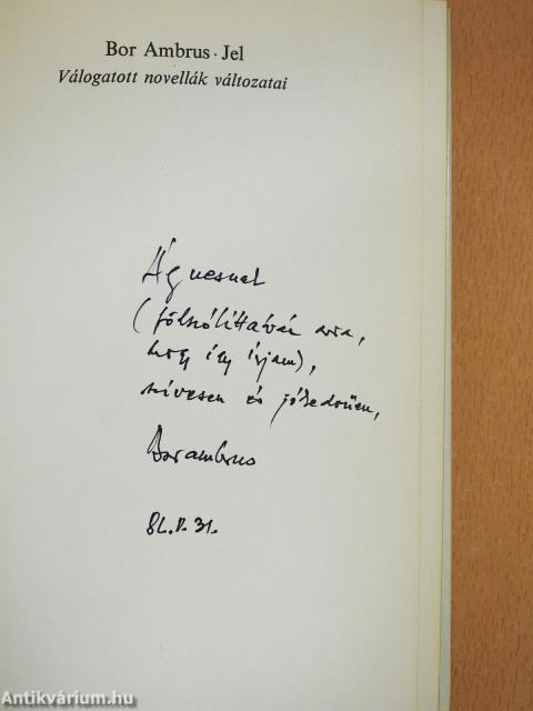 Jel (dedikált példány)