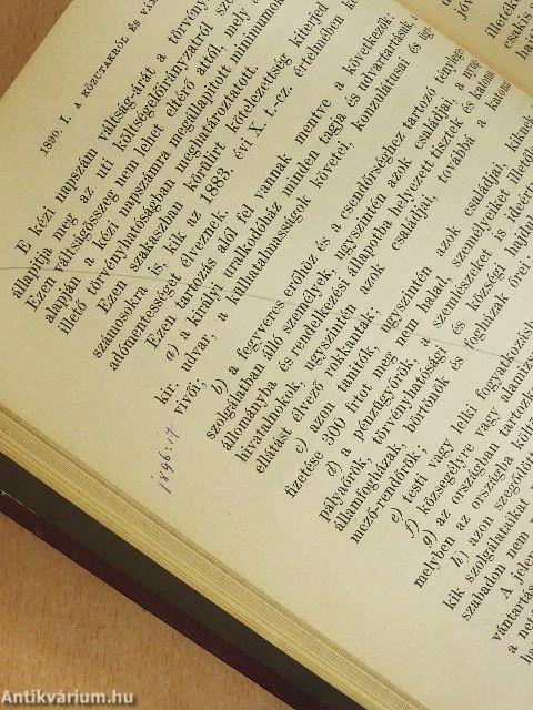 1890-dik évi országgyülési törvényczikkek