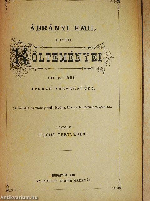 Ábrányi Emil ujabb költeményei