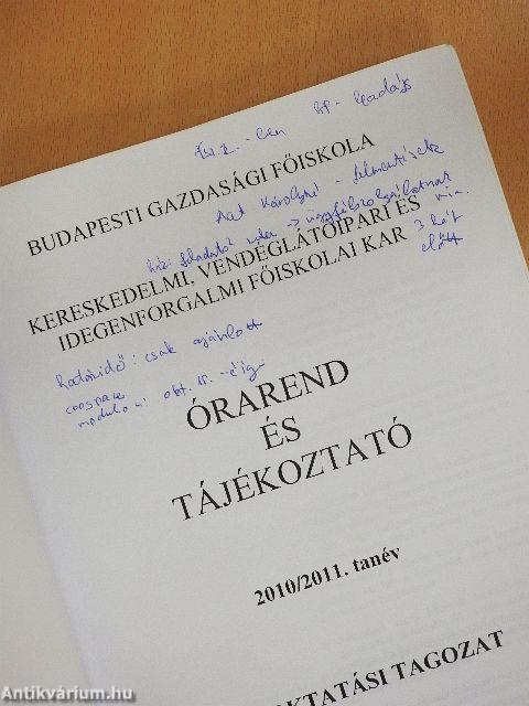 Órarend és tájékoztató