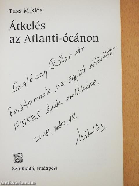 Átkelés az Atlanti-óceánon (dedikált példány)