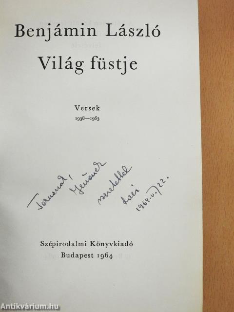 Világ füstje (dedikált példány)