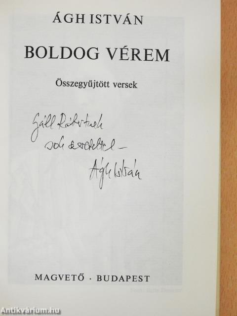 Boldog vérem (dedikált példány)