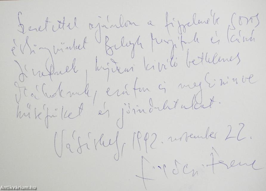 A hódmezővásárhelyi Bethlen Gábor Gimnázium évkönyve 1992 (dedikált példány)