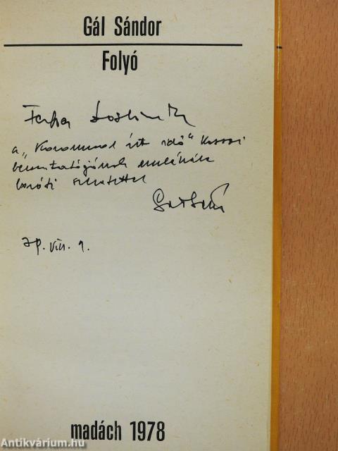 Folyó (dedikált példány)