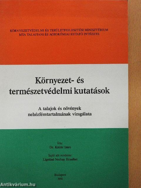 Környezet- és természetvédelmi kutatások