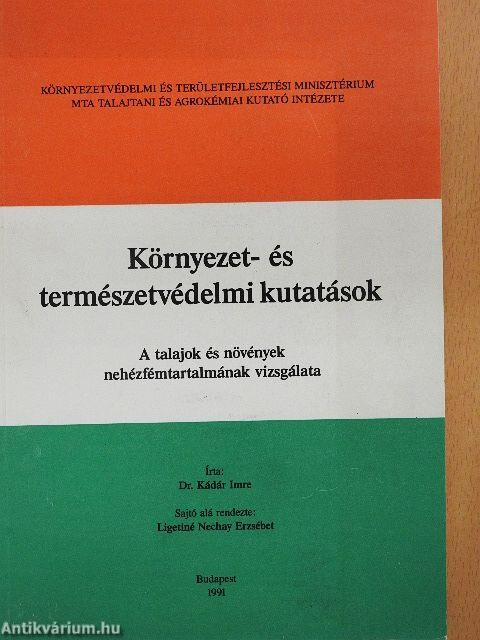 Környezet- és természetvédelmi kutatások