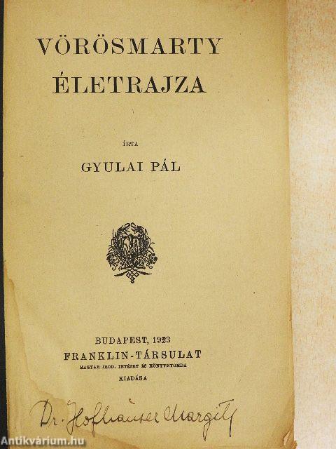 Vörösmarty életrajza