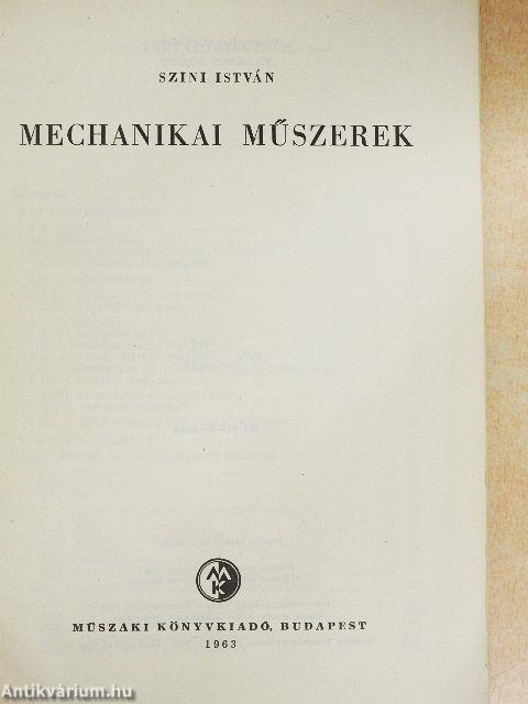 Mechanikai műszerek