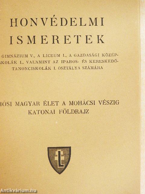 Honvédelmi ismeretek V-VI.