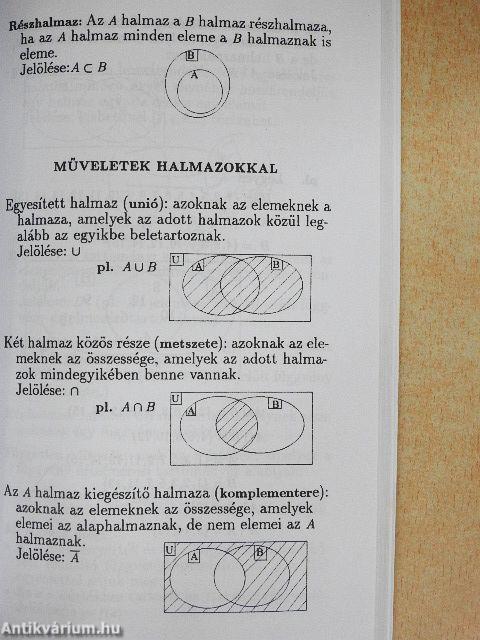 Matematikai képlet- és fogalomtár