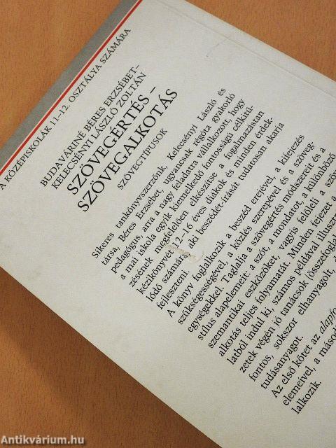 Szövegértés - szövegalkotás