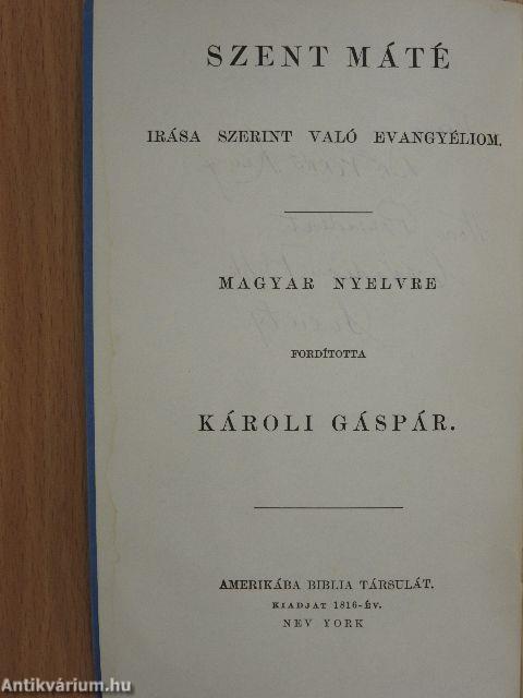 Szent Máté irása szerint való evangyéliom