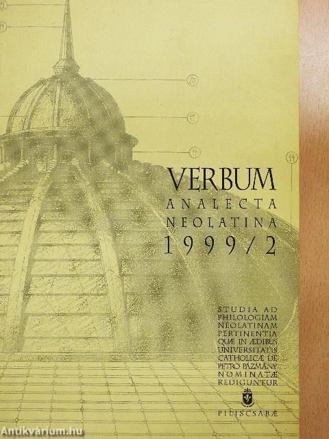 Verbum - Analecta Neolatina 1999/2