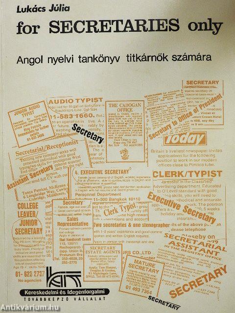 For Secretaries only