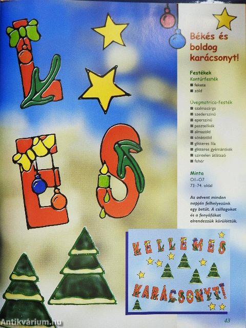 Adventi kalendáriumok üvegfestéssel